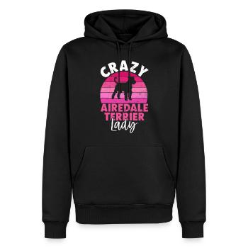 Cadeaux Airedale Terrier - Sweat à capuche Premium bio Homme - noir - Devant - Nico (187cm)