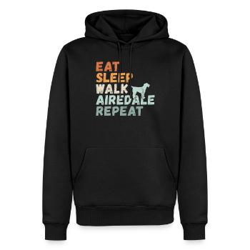 Cadeaux Airedale Terrier - Sweat à capuche Premium bio Homme - noir - Devant - Nico (187cm)