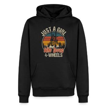 ATV Quad Bike Girl Allradfahrzeuge - Männer Premium Bio Hoodie - Schwarz - Vorne - Nico (187cm)