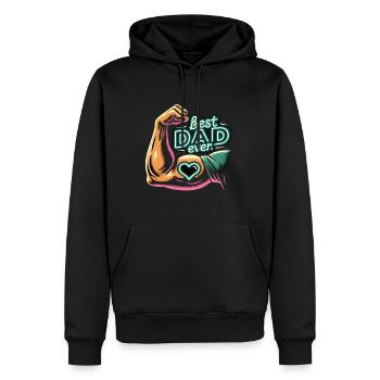 Best Dad Ever - Männer Premium Bio Hoodie - Schwarz - Vorne - Nico (187cm)