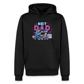 Best Dad Ever - Männer Premium Bio Hoodie - Schwarz - Vorne - Nico (187cm)