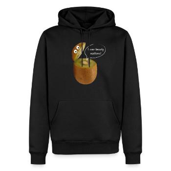 Kiwi Fruits Salade de fruits Végétarien Végétalien - Sweat à capuche Premium bio Homme - noir - Devant - Nico (187cm)