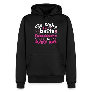 Beste Krankenschwester der Welt - Krankenschwester - Männer Premium Bio Hoodie - Schwarz - Vorne - Nico (187cm)