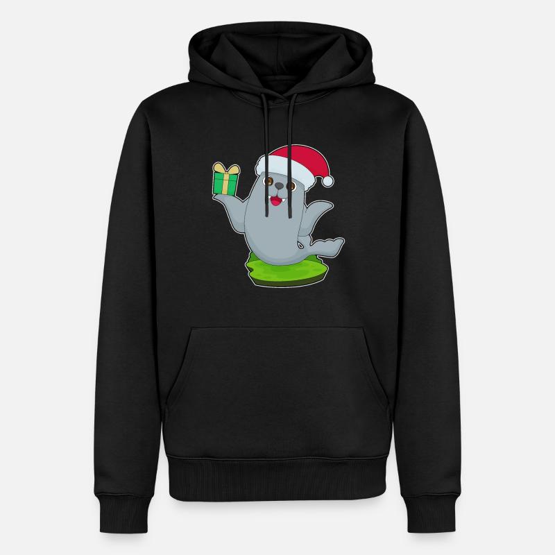 Paquet de Noël scellé - Sweat à capuche Premium bio Homme - noir