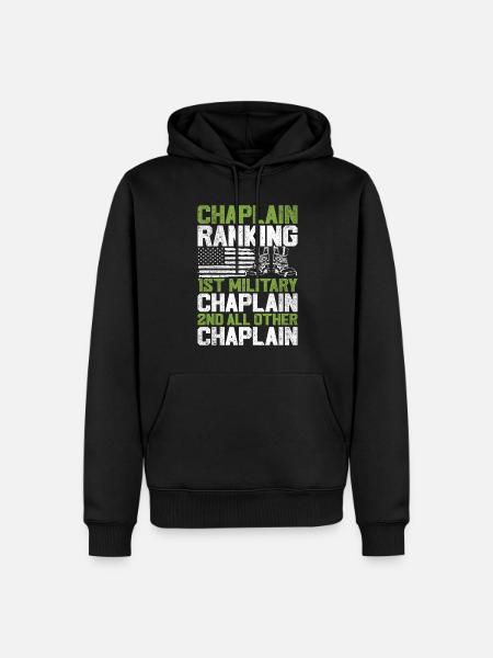 chaplain, chaplain, cleric - Men’s Premium Organic Hoodie - black