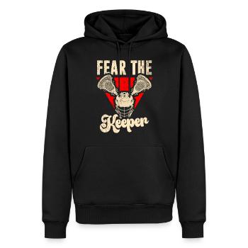 Lacrosse Torwart Lacrosse Handschuhe Kleben Locker - Männer Premium Bio Hoodie - Schwarz - Vorne - Nico (187cm)