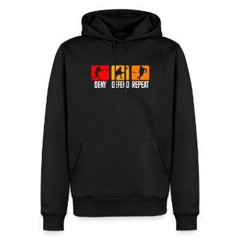 Lacrosse Torwart Lacrosse Handschuhe Kleben Locker - Männer Premium Bio Hoodie - Schwarz - Vorne - Nico (187cm)