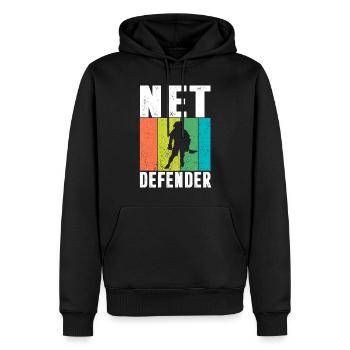 Lacrosse Torwart Lacrosse Handschuhe Kleben Locker - Männer Premium Bio Hoodie - Schwarz - Vorne - Nico (187cm)