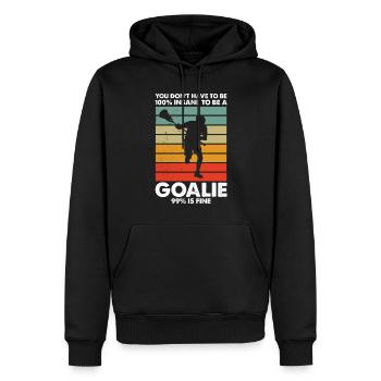 Lacrosse Torwart Lacrosse Handschuhe Kleben Locker - Männer Premium Bio Hoodie - Schwarz - Vorne - Nico (187cm)