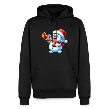 Conception d’instruments de musique de Noël - Sweat à capuche Premium bio Homme - noir - Devant - Nico (187cm)
