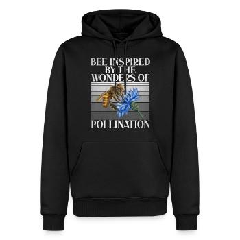 Bee Gifts - Men’s Premium Organic Hoodie - black - Front - Nico (187cm)
