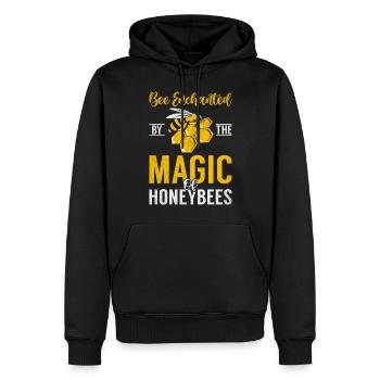 Bee Gifts - Men’s Premium Organic Hoodie - black - Front - Nico (187cm)