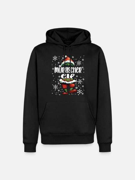 Grumpy Elf Christmas Outfit - Men’s Premium Organic Hoodie - black