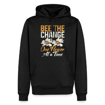 Bee Gifts - Men’s Premium Organic Hoodie - black - Front - Nico (187cm)