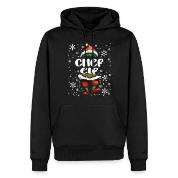 Tenue de Noël Elf - Sweat à capuche Premium bio Homme - noir - Devant - Nico (187cm)