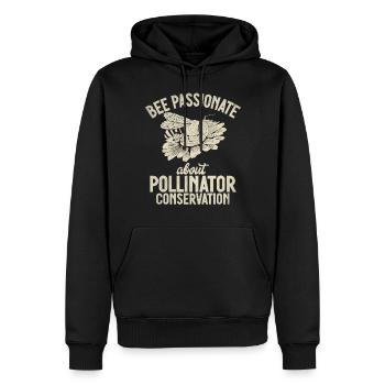 Bee Gifts - Men’s Premium Organic Hoodie - black - Front - Nico (187cm)