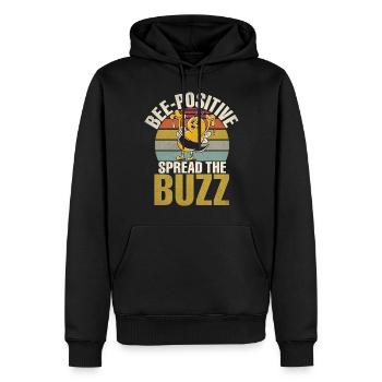 Bee Gifts - Men’s Premium Organic Hoodie - black - Front - Nico (187cm)