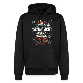 Tenue de Noël Sister Elf - Sweat à capuche Premium bio Homme - noir - Devant - Nico (187cm)