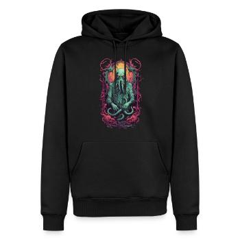 Spooky Tentacle Monster Halloween Design - Sweat à capuche Premium bio Homme - noir - Devant - Nico (187cm)