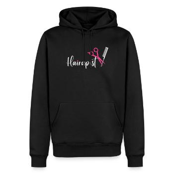 Hairstylist Hair Salon Kosmetologie - Männer Premium Bio Hoodie - Schwarz - Vorne - Nico (187cm)