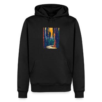 Die Natur Ruft Lets The Adventure Begins - Männer Premium Bio Hoodie - Schwarz - Vorne - Nico (187cm)