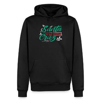 70 ' s 80 ' s dans la ville californienne de Santa Cruz - Sweat à capuche Premium bio Homme - noir - Devant - Nico (187cm)