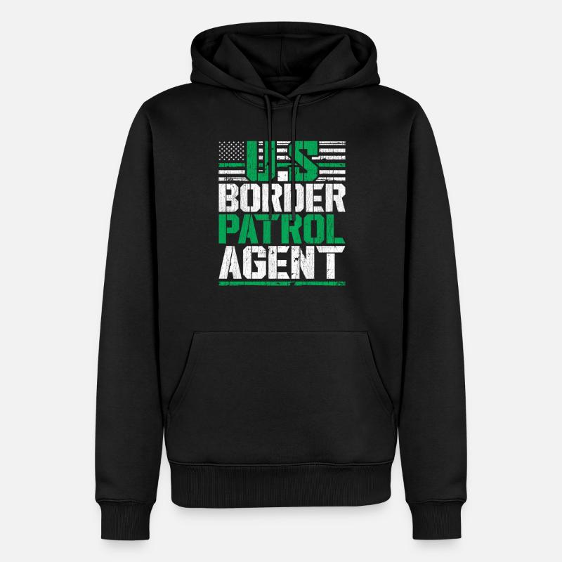 Gardes-frontières Gardes-frontières Douanes - Sweat à capuche Premium bio Homme - noir