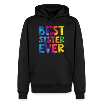Meilleure soeur de tous les temps - Sweat à capuche Premium bio Homme - noir - Devant - Nico (187cm)