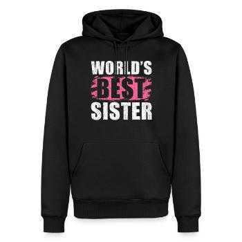 World's Best Sister - Männer Premium Bio Hoodie - Schwarz - Vorne - Nico (187cm)