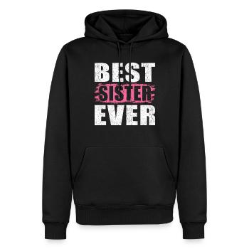 World's Okayest Sister - Männer Premium Bio Hoodie - Schwarz - Vorne - Nico (187cm)