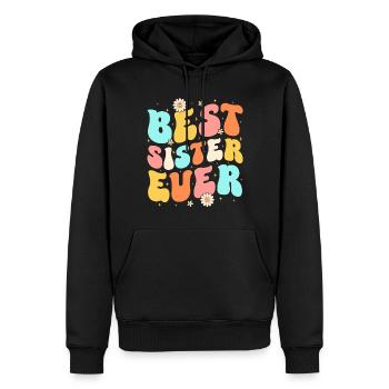 Meilleure soeur de tous les temps - Sweat à capuche Premium bio Homme - noir - Devant - Nico (187cm)