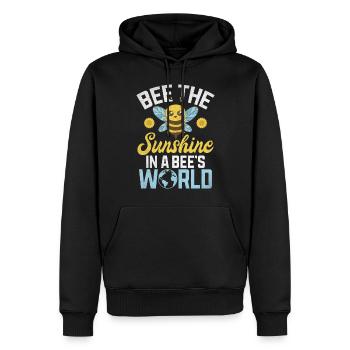 Bee Gifts - Men’s Premium Organic Hoodie - black - Front - Nico (187cm)