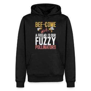 Bee Gifts - Men’s Premium Organic Hoodie - black - Front - Nico (187cm)