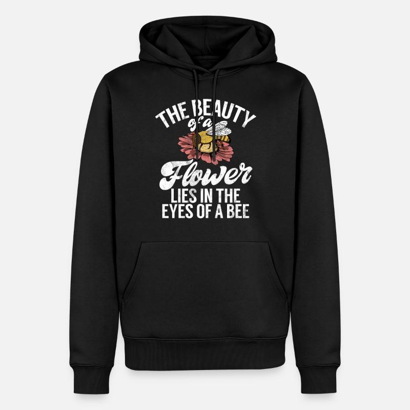 Cadeaux abeille - Sweat à capuche Premium bio Homme - noir
