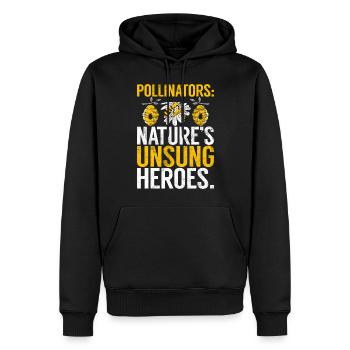 Bee Gifts - Men’s Premium Organic Hoodie - black - Front - Nico (187cm)