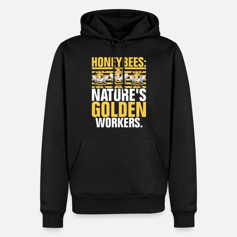 Cadeaux abeille - Sweat à capuche Premium bio Homme - noir