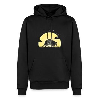 Armadillo, Armadillo, Landscape, Forest, Trees, Sun - Men’s Premium Organic Hoodie - black - Front - Nico (187cm)