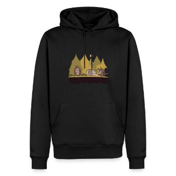 Armadillo, Armadillo, Landscape, Forest, Trees - Men’s Premium Organic Hoodie - black - Front - Nico (187cm)