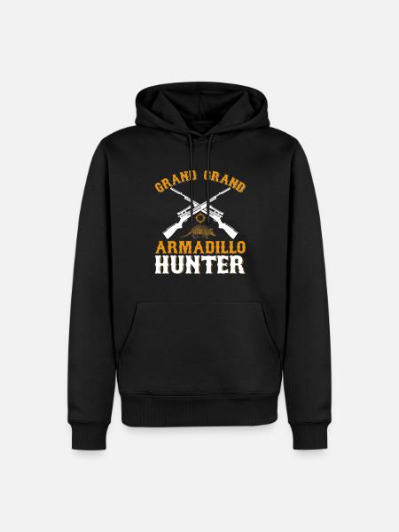 Big Big Armadillo Hunter - Men’s Premium Organic Hoodie - black