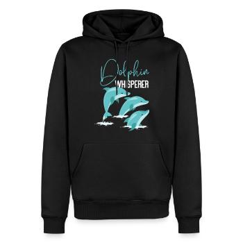 Dolphin Dolphin Whisperer - Männer Premium Bio Hoodie - Schwarz - Vorne - Nico (187cm)