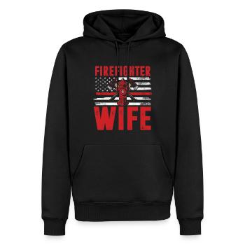 Feuerwehrmann Feuerwehrmannschaften´ - Männer Premium Bio Hoodie - Schwarz - Vorne - Nico (187cm)