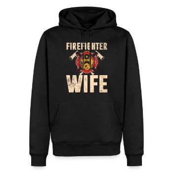 Feuerwehrmann Feuerwehrmannschaften´ - Männer Premium Bio Hoodie - Schwarz - Vorne - Nico (187cm)