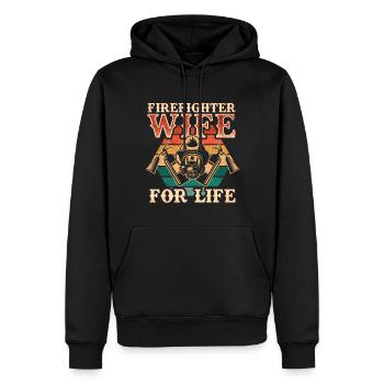 Feuerwehrmann Feuerwehrmannschaften´ - Männer Premium Bio Hoodie - Schwarz - Vorne - Nico (187cm)