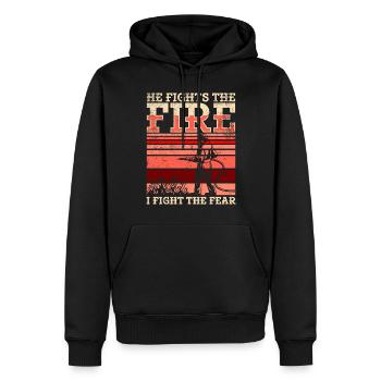 Feuerwehrmann Feuerwehrmannschaften´ - Männer Premium Bio Hoodie - Schwarz - Vorne - Nico (187cm)