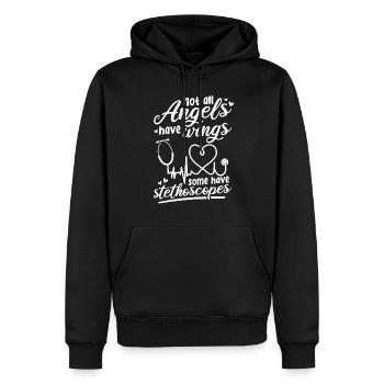 Infirmière de jour Infirmière autorisée Infirmière d’hôpital Vie d’infirmière - Sweat à capuche Premium bio Homme - noir - Devant - Nico (187cm)
