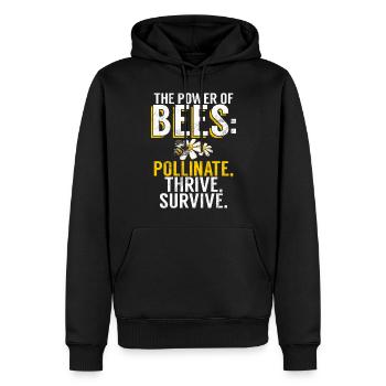 Bee Gifts - Men’s Premium Organic Hoodie - black - Front - Nico (187cm)
