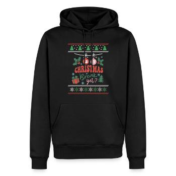 Is it Christmas Break yet? Retro Groovy Xmas - Männer Premium Bio Hoodie - Schwarz - Vorne - Nico (187cm)