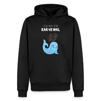 Ich bin ein Karnewal Karneval Konfetti Karnevalfan - Männer Premium Bio Hoodie - Schwarz - Vorne - Nico (187cm)