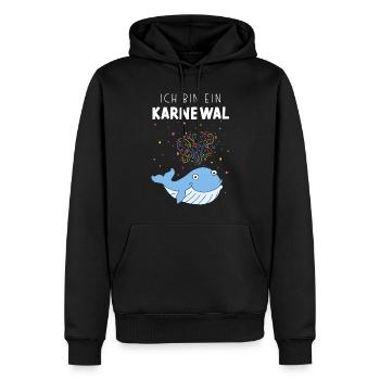 Ich bin ein Karnewal Karneval Kostümersatz - Männer Premium Bio Hoodie - Schwarz - Vorne - Nico (187cm)