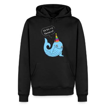 Ich bin ein Karnewal Karneval Fasching Konfetti - Männer Premium Bio Hoodie - Schwarz - Vorne - Nico (187cm)